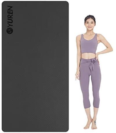 Non-Slip Yoga Mat 195×90cm 10mm Thick Fitness Mat for Home & Gym
