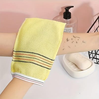 Serviette Exfoliante Simple Face Double Face Serviette de Bain d'Hôtel Gants de Bain Sauna Douche Grattoir pour le Dos Cendres à Frotter