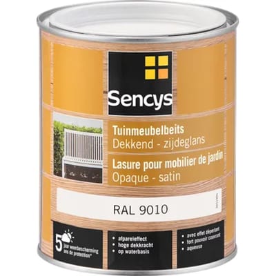 Sencys Tuinmeubelbeits Dekkend Ral9010 750ml