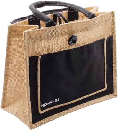 Herbruikbare Jute Tas 31 × 25 cm, Ideaal voor Winkelen, Kamperen en Dagelijkse Activiteiten