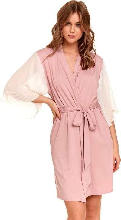 Doctor Nap Badjas met frullen Dames Bamboo Flamingo SWW.4411 L