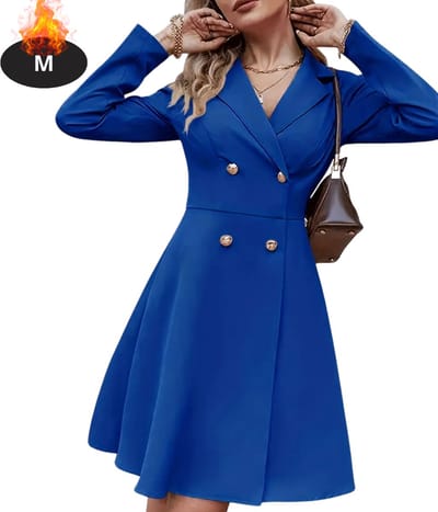 Livano Mantel Dames - Tussenmantel - Jas - Mantelpakje - Trenchcoat - Overjas - Overcoat - Winter - Blauw - M