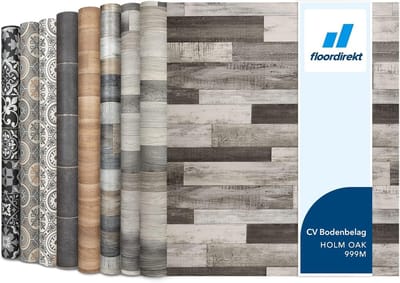 FLOORDIREKT PVC-Vloeren - Holm Oak 999M - Vinyl Vloeren - Tegeloptiek - Dikte 2,8 mm - 100 x 100 cm