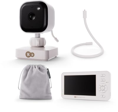 Kinderkraft NITEEYE TRAVEL Babyfoon - Draadloos Baby Monitor - camera 360° draaibare - Nachtzicht - Temperatuursensor - Slaapliedjes