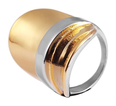 AKZENT Akzent Dames Ring uit Edelstahl in Bicolor-look