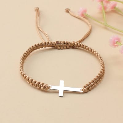VANDAAG VERZONDEN - Armband - Kruis - Christelijk - Handmade - Koper/ Goud