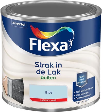 Flexa - Strak In De Lak Buitenlak Hoogglans - Blue - Mengverf - 500 Ml