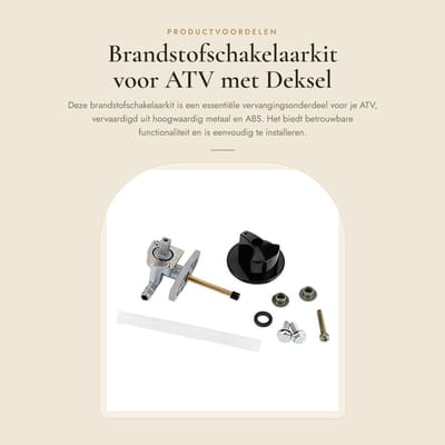 Dailygoods- Brandstofschakelaarkit Gloednieuw - Zilveren Brandstofgastank Petcock - Afsluitklep - Metaal/ABS - Vervanging voor 400X/400EX 09-14 - Inclusief Accessoires - Brandstofklep
