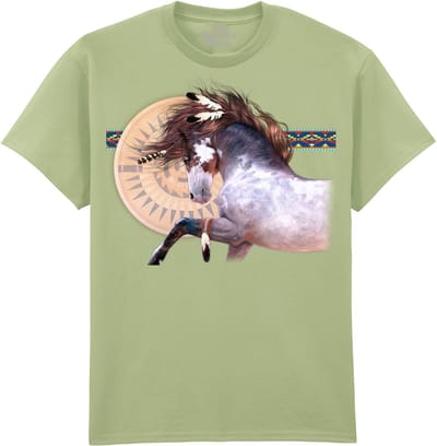 Paarden Native Spirit The Coloured House T-shirt M