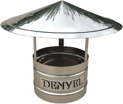 RVS Schoorsteenkap 125 mm voor Optimale Trek en Ventilatie