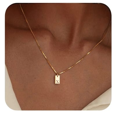 Ketting met initiaal - Stainless Steel - Letter X - Minimalistisch sieraad - Waterproof - Fijne damesketting -