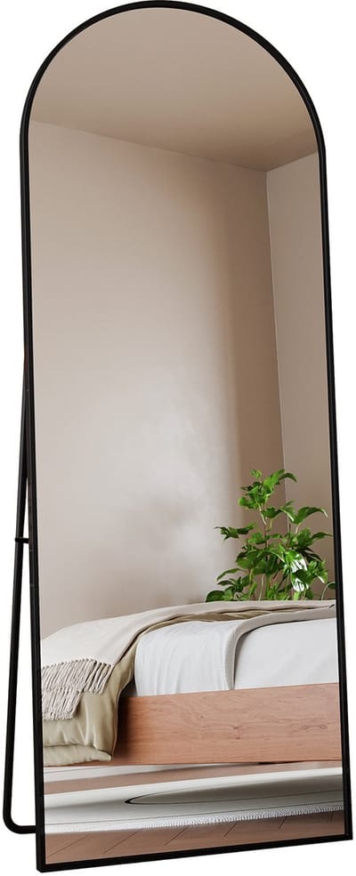 Spiegel Staand - Spiegels - Passpiegel Staand - Afgeronde Rand - Kleedkamer Spiegel - 162x53 cm