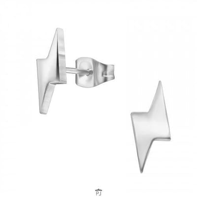 WeLoveSilver - zilveren oorstekers - chirurgisch staal - bliksemschicht