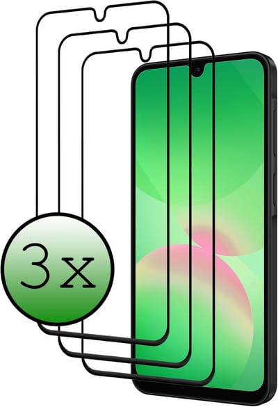 Screenprotector - 3 Stuks Geschikt voor Samsung Galaxy A26 - Full Cover - Beschermglas - Gehard Glas - Tempered Glass - Screen Protector