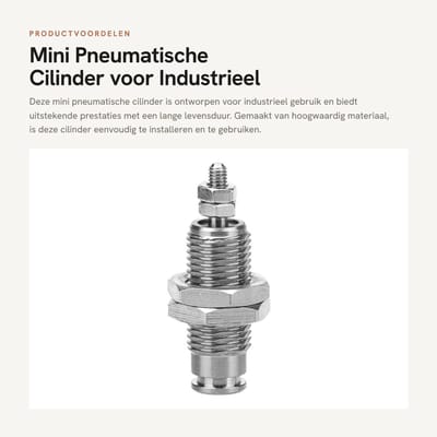 Dailygoods- Luchtcilinder Mini - 6/10/15mm Boring - 5/10/15mm Slag - Enkelwerkend - Buitendraad - Professioneel Ontwerp - Pneumatische Cilinder