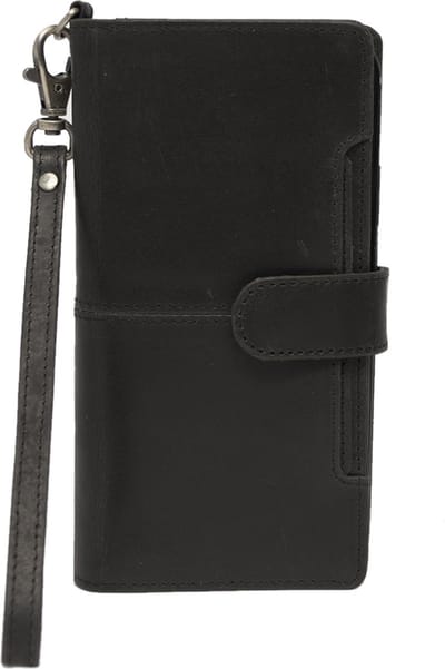 Hoesje iPhone 12 Zwart Leer – iPhone 12 Hoesje – Leren Hoesje iPhone 12 – Bookcase Hoesje - Arrigo