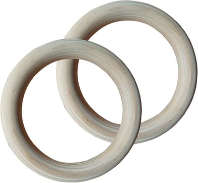 Turnringen Hout - Fitness Ringen - Kracht Training - Verstelbare Riemen - 2 Stuks - Natuurlijk