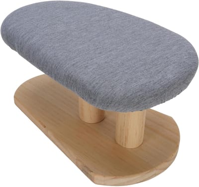 Strijkplank met Houten Basis - Compact Strijkje - Naaien en Strijken - Handgemaakte Gepolijste Basis - 29x19x18 cm - Bruin