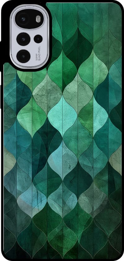 Smartphonica Telefoonhoesje Geschikt voor Motorola Moto G22 met groene bladeren opdruk - TPU backcover case green leaf design - Groen geschikt voor Motorola Moto G22