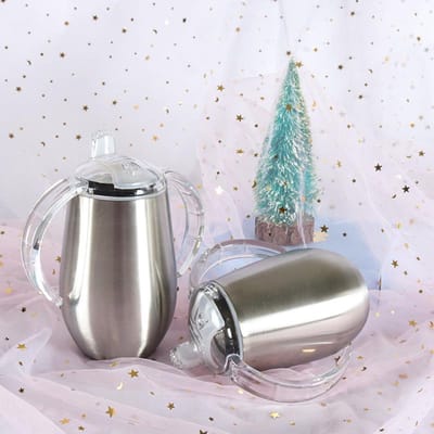 Tasse Thermos en Acier Inoxydable Intérieur et Extérieur Sublimation à Chaud Biberon pour Enfants Tasse à Gros Ventre Tasse Coquille d'Œuf Tasse Ice Bully 8oz