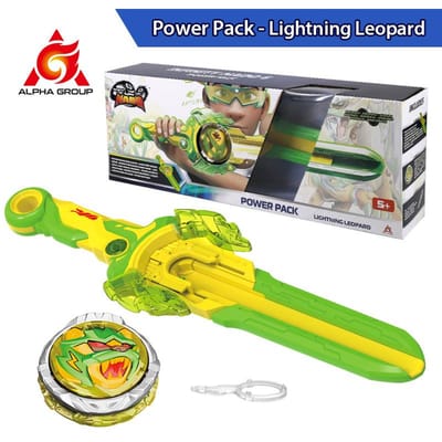 Infinity Nado 6 Pack Puissance - Vent Esprit Panda Toupie Métallique Améliorée Gyro, Lanceur Épée 39cm Jouet Enfant Cadeau d'Anniversaire