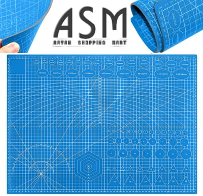zelf herstellend Snijmat A2 dubbelzijdig modelleerpad - Hoge bouwkwaliteit - Knutselmat - Werkmat 45cm x 60cm (blauw) - 42916