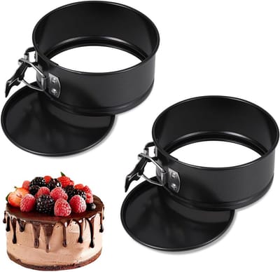 Mini springvorm 11 cm – set van 2 ronde bakvormen met anti-aanbaklaag voor kleine taarten en desserts