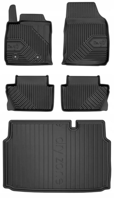 FROGUM Line 77 - Automatten & Kofferbakmat Set - Perfecte Pasvorm - Geurloos TPE - Extra Hoge Beschermrand