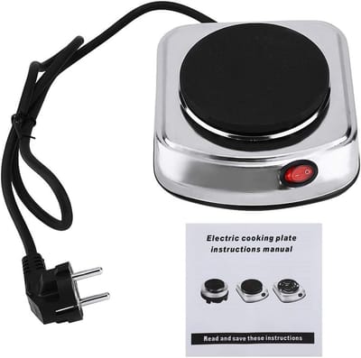 Mini-fornuis - 500w Elektrisch Fornuis - Draagbare Kleine Brander - Hete Plaat Thuis Keuken Koffieverwarmer - EU-stekker 220-240v voor Keukenbezit Camping Reizen