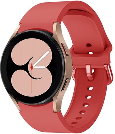 By Qubix - Geschikt voor Samsung Galaxy Watch bandje - Classic sportbandje 20mm - Rood - Geschikt voor Samsung Galaxy Watch 7 (40 & 44mm) - Galaxy Watch FE - Galaxy Watch 6 - Galaxy Watch 6 Pro - Galaxy Watch 5 - 5 Pro - Galaxy Watch 4 - 4 Classic