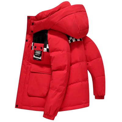 Winter Witte Eendendons Afneembare Capuchon Donsjack voor Jonge Mannen, Kort Modieus Donsjack, Koudebestendig Donsjack 4XL