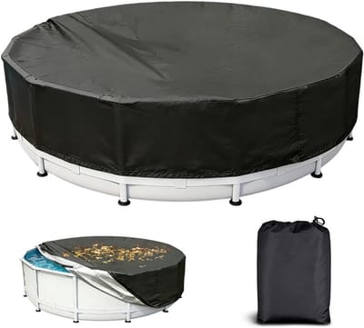 Ronde zwembadzeil 122 x 30 cm, honden zwembadbedekking, waterdichte bescherming, ideaal voor buitenzwembaden, onderhoudsvriendelijk en duurzaam