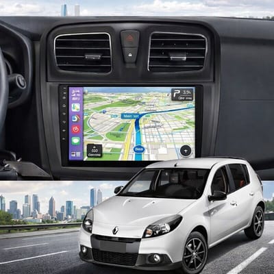 ADIVOX T1 9 inch voor Renault Sandero/Logan 2012-2019 Android 15 CarPlay/Auto/Wifi/RDS/DSP/DAB+