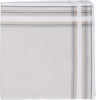 Luxueuze Tiseco Herenzakdoeken - 100% Katoen - Set van 3 Stuks - Taupe Elegantie 42x42cm