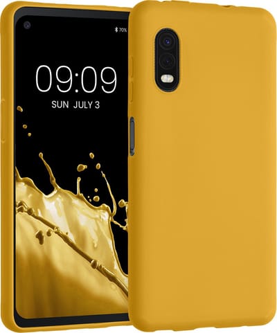 kwmobile telefoonhoesje geschikt voor Samsung Galaxy Xcover Pro - Hoesje voor smartphone - Back cover in honinggeel