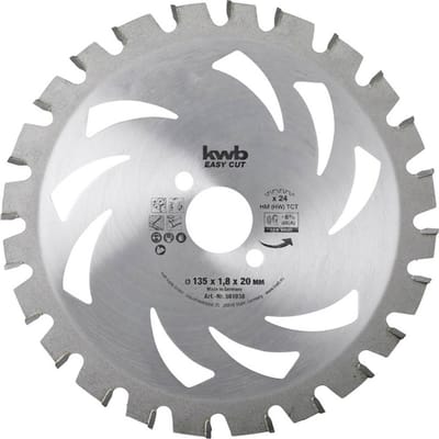 kwb kwb 584538 Hardmetaal-cirkelzaagblad 160 x 20 x 1.2 mm Aantal tanden: 24 1 stuk(s)