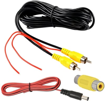 Dailygoods- Backup Camera Kabel 6 m - RCA Video Kabel - Auto Achteruitrijcamera - Universeel - Weerbestendig - Duurzaam en Lichtgewicht - Videokabel