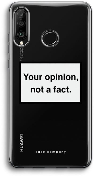 Case Company® - Hoesje geschikt voor Huawei P30 Lite hoesje - Your opinion - Soft Cover Telefoonhoesje - Bescherming aan alle Kanten en Schermrand
