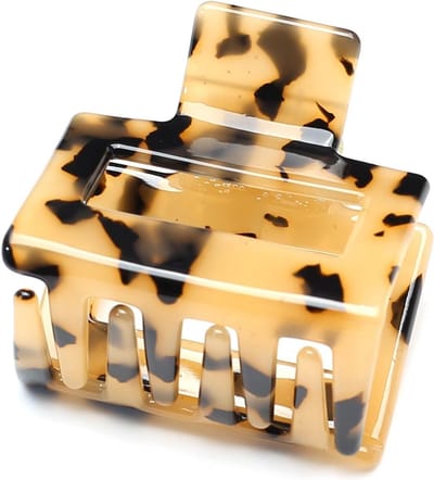 Haarclip Schildpad - Dames Speld - Haar Stukken - Elegante Vorm - 6.8 x 6.5 cm - Bruin