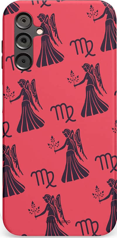 Casetastic Hoesje Geschikt voor Samsung A14 (5G/4G) - Stijlvolle Beschermende Duo-layer Case - Zodiak maagd