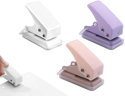Draagbare Mini Gatenpons, Set van 3, Ideaal voor Kantoor, Scholen en DIY Projecten, Perfect voor Fotoalbums en Creatieve Knutselwerkjes