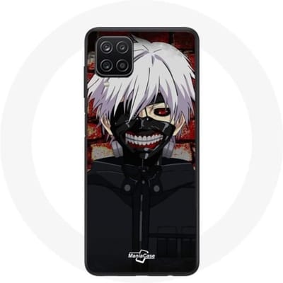 Coque maniacase pour Samsung Galaxy A12 Tokyo Ghoul Kaneki Ken Masque Japonais Anime zwart