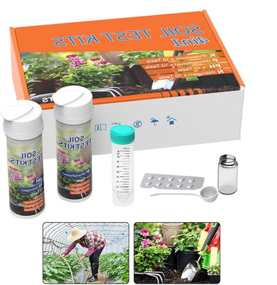 Bodemtestkit Tuinieren - pH-meter Bodem - Planten Verzorgen - 4-in-1 Analyse - 18 x 12 x 5 cm - Niet gespecificeerd