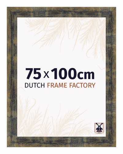 Fotolijst 75x100 cm - MDF - Blauw Goud Gemeleerd - Praag