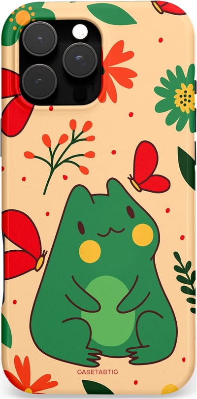 Casetastic Hoesje Geschikt voor Apple iPhone 16 Pro Max Magsafe - Stijlvolle Beschermende Duo-layer Case - Kikkerkus
