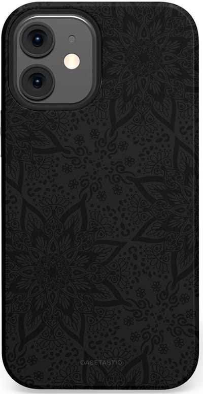 Casetastic Hoesje Geschikt voor Apple iPhone 12 Mini - Stijlvolle Beschermende Duo-layer Case - Mandala stijl