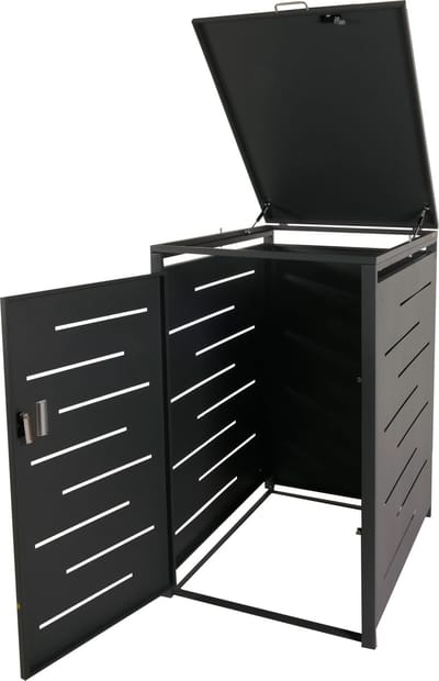 Containerombouw met deksel - Kliko Ombouw - Containerberging - Afvalbakberging - Container berging - Containerberging voor afvalcontainers - 116x71x98cm ~ antraciet, staal 39kg