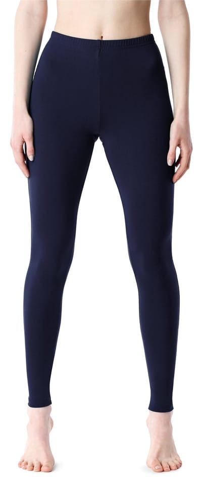 Bellivalini Dames Lange Leggings van Viscose - Sport – Vrijetijdsbroek - Sporbroek - Yogabroek - BLV-BLV50-203-LE - Donkerblauw - S