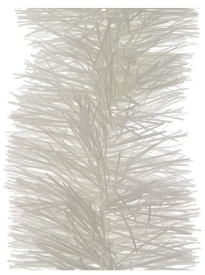 Decoris kerstslinger - 2x - wit - 270 x 10 cm - folie/tinsel - lametta slingers