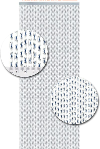 Vliegengordijnenexpert Lucca - Vliegengordijn - 100x240 cm - Transparant met Blauw